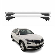 Menabo Dachträger Grundtäger für Skoda Kodiaq I 2017-2023 Aluminium Silber 2 tlg