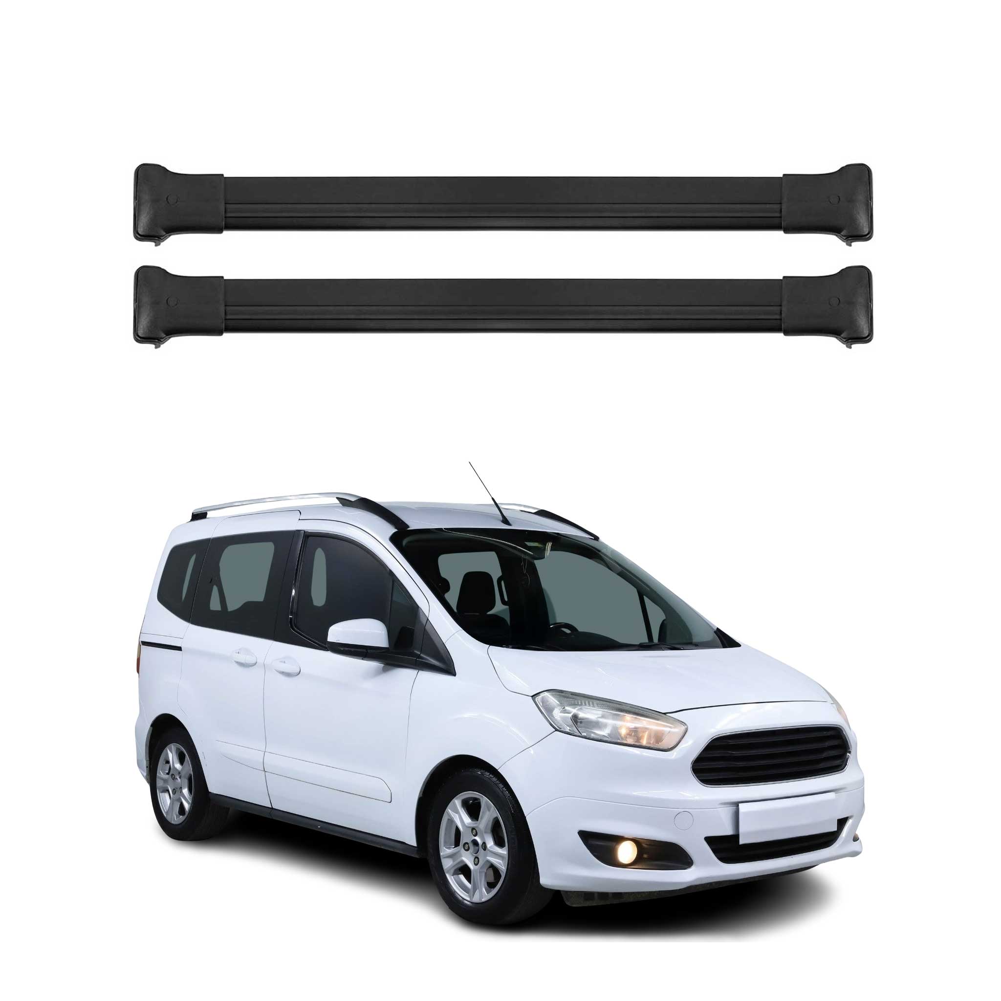 Dachträger für Ford Transit Courier / Tourneo Courier 2014-2022 75kg Schwarz Alu