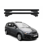 Menabo Dachträger Grundtäger für Seat Alhambra 7N 2015-2020 Aluminium Schwarz 2x