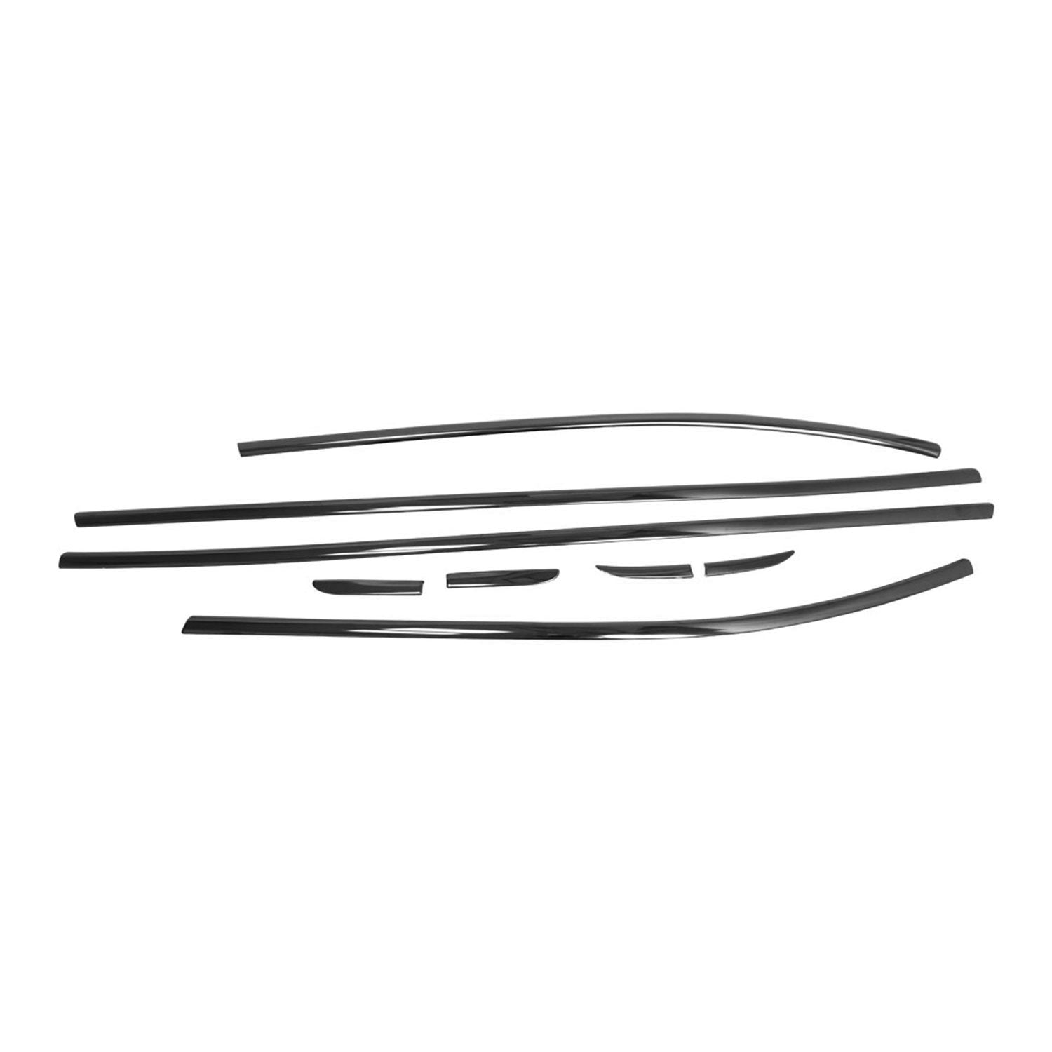 Fensterleisten Zierleisten für Renault Clio Schrägheck 2012-2019 Chrom Dunkel 8x
