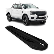 Trittbretter Seitenschweller für Ford Ranger Double Cab 2022-2026 Alu Schwarz 2x