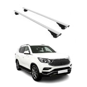 Dachträger Grundtäger für SsangYong Rexton 2017-2026 75kg Metall Silber 2 tlg