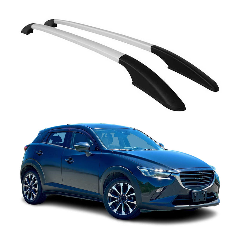 Aluminium Dachreling Relingträger für Mazda CX-3 2015-2025 Silber 2x