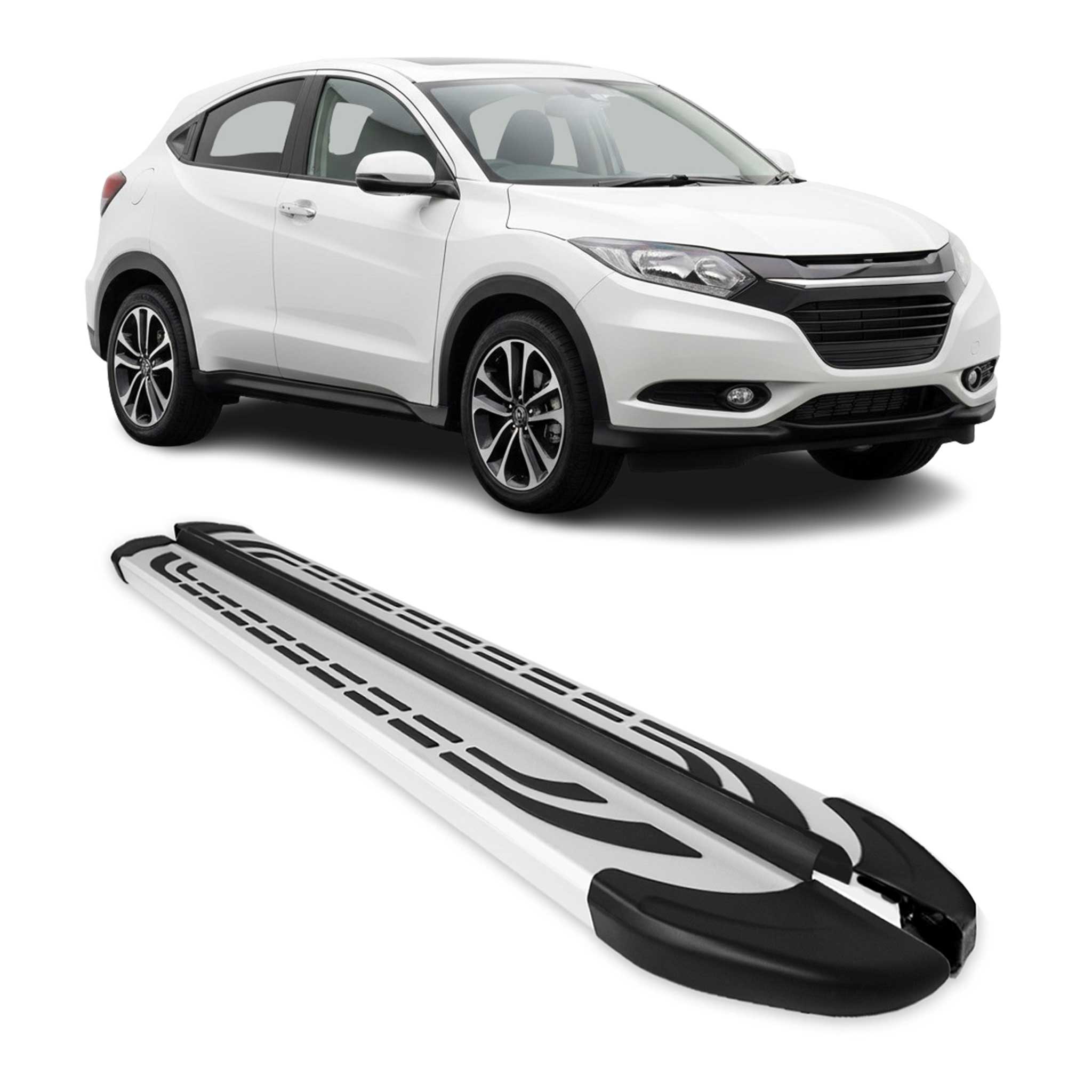 Trittbretter Seitenschweller Seitenbretter für Honda HR-V 2016-2021 Alu Grau