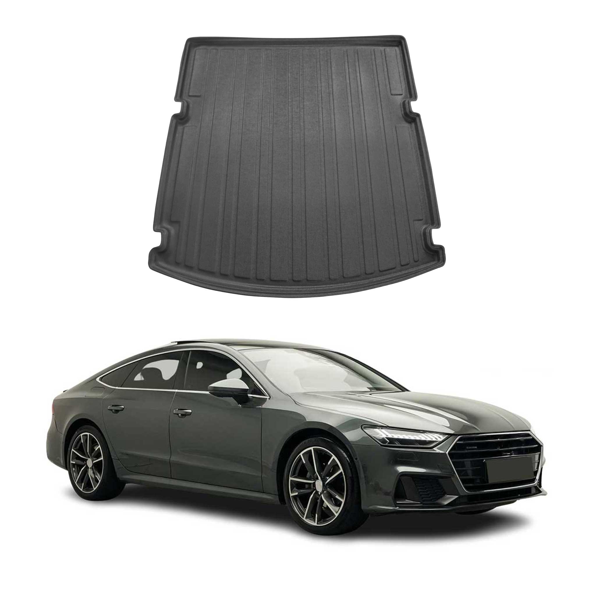 Kofferraumwanne Laderaumwanne für Audi A7 C8 Sportback 2018-2026 TPE Schwarz