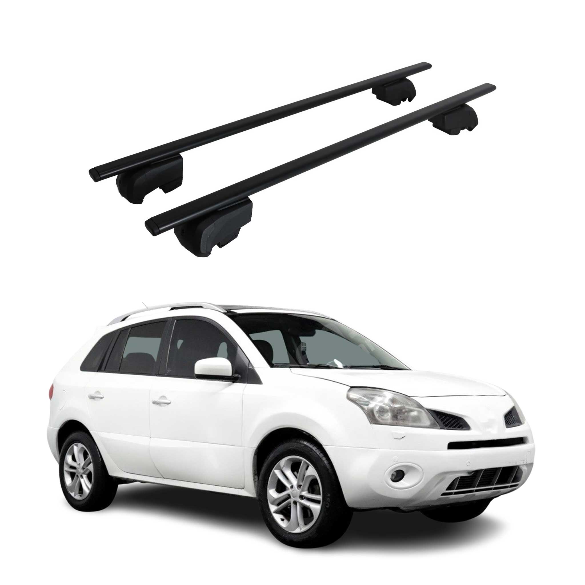 Dachträger Grundträger für Renault Koleos I 2011-2015 Facelift Metall Schwarz 2x