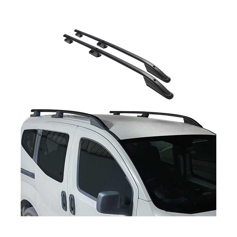 Alu Dachreling Querträger für VW Amarok DoubleCab 2010-2022 ABE Schwarz 2tlg