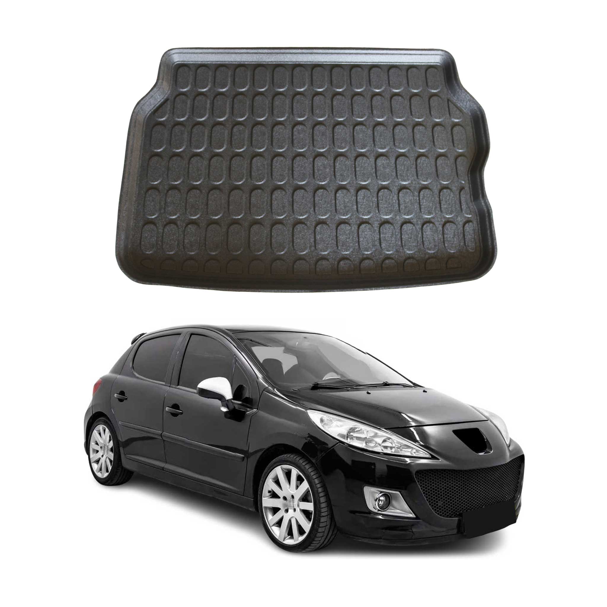 Kofferraumwanne Laderaumwanne für Peugeot 207 2006-2012 Schrägheck 5tür Gummi