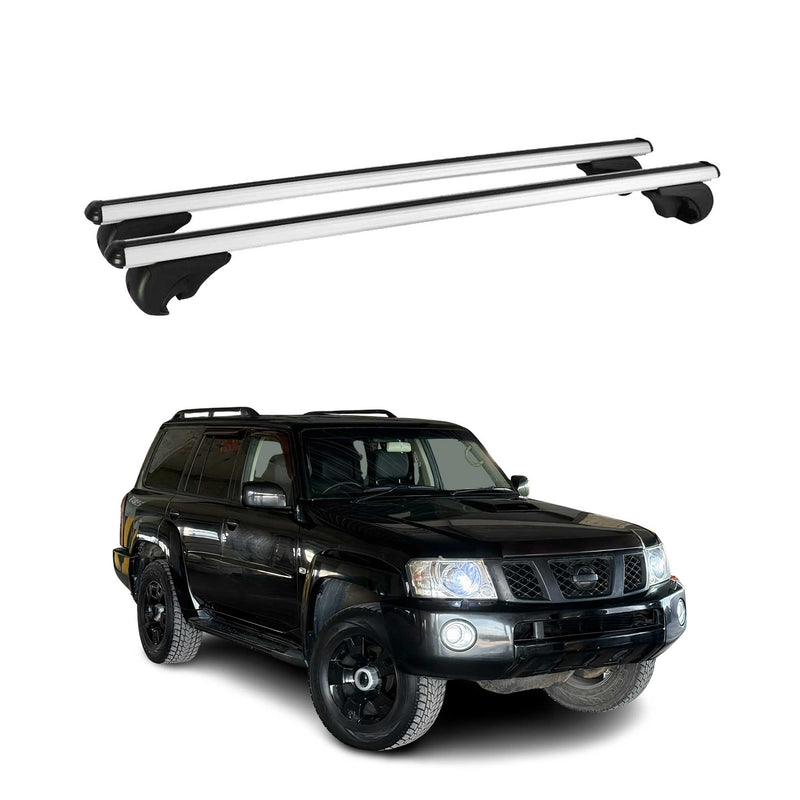 Dachträger Grundtäger für Nissan Patrol GR Y61 1997-2013 75kg Alu Silber 2 tlg