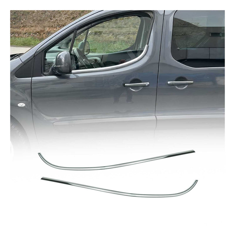 Fensterleisten Zierleisten für Peugeot Partner Citroen Berlingo 2008-2018 Chrom