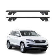 Dachträger Grundtäger für Skoda Karoq 2017-2026 Aluminium 90kg TÜV Schwarz 2tlg