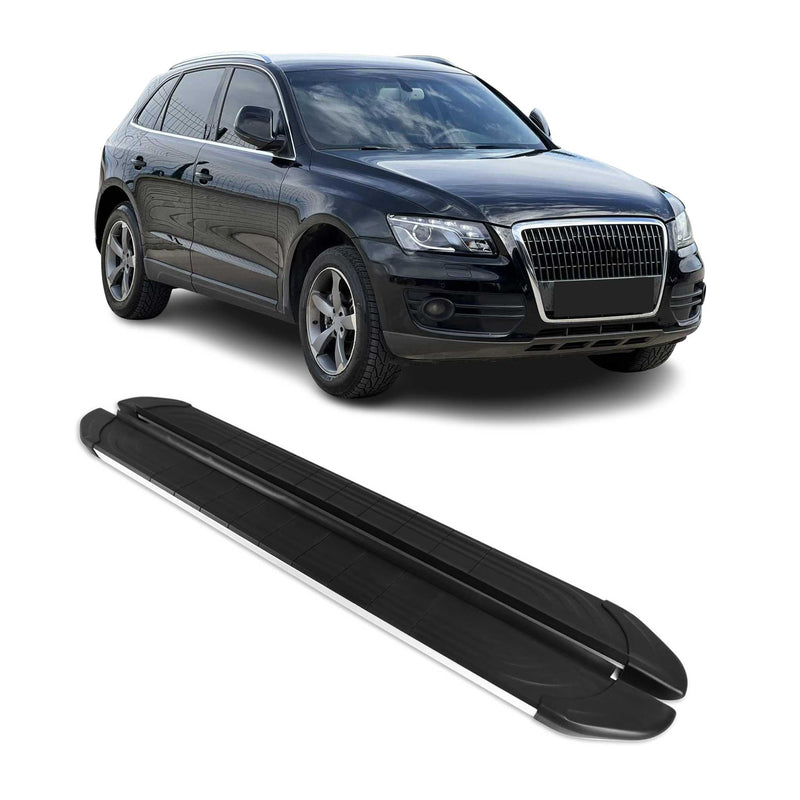 Trittbretter Seitenschweller für Audi Q5 8RB 2008-2017 Aluminium Schwarz Silber