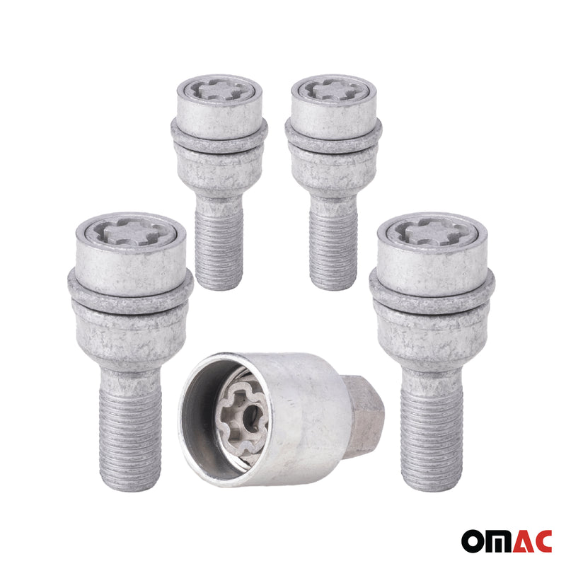 Radschloss Radschrauben Satz für VW Sharan 1995-2020 Silber 4tlg M14X1.5