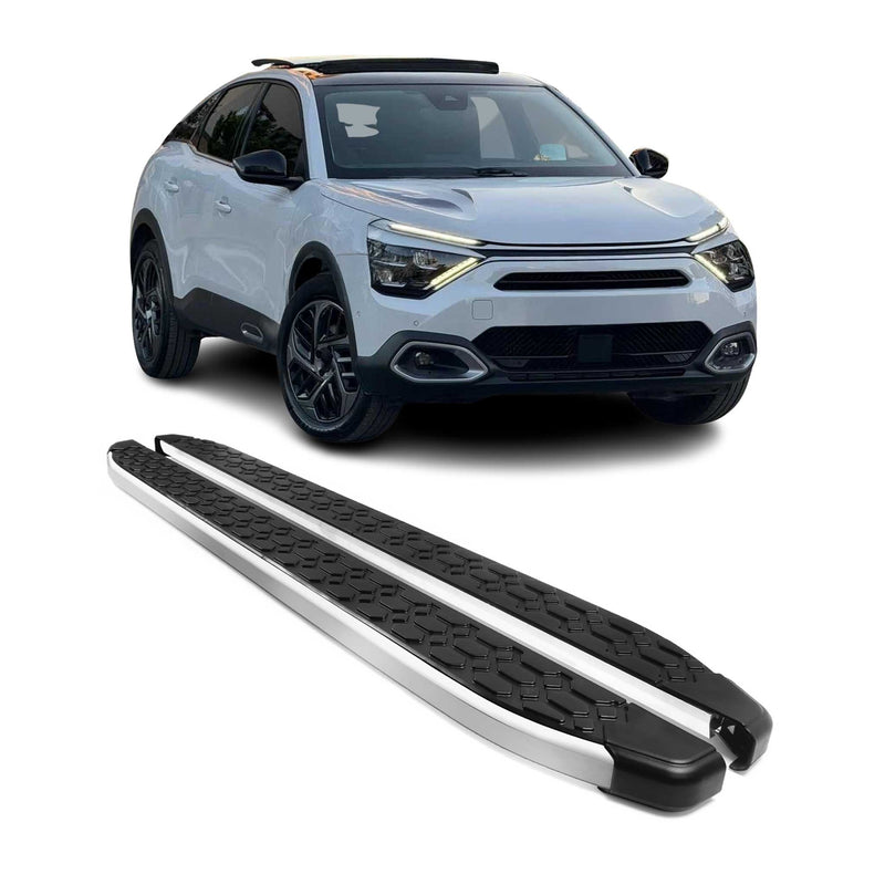 Trittbretter Seitenschweller Schweller für Citroen C4 2020-2025 Schwarz 2 tlg