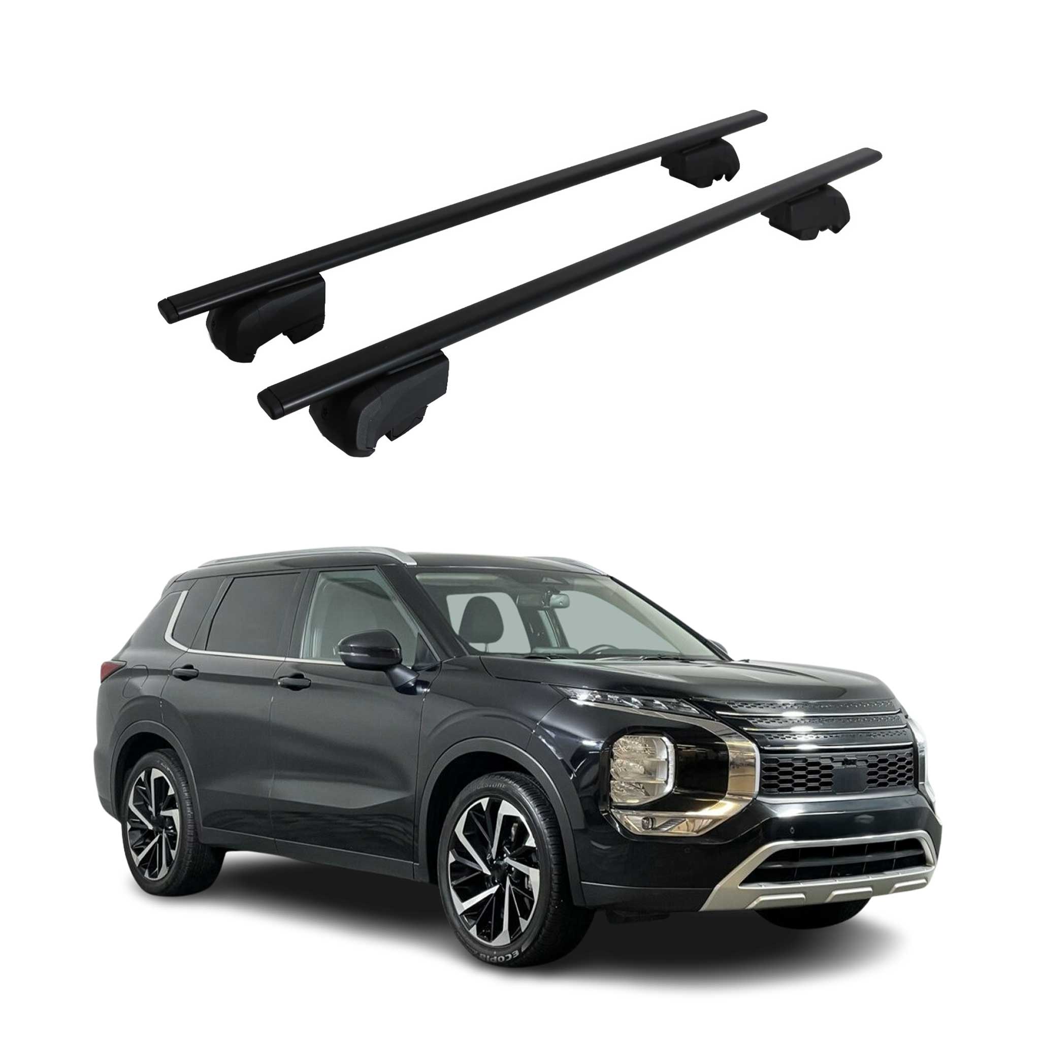 Dachträger Gepäckträger für Mitsubishi Outlander 2021-2023 ABE Metall Schwarz