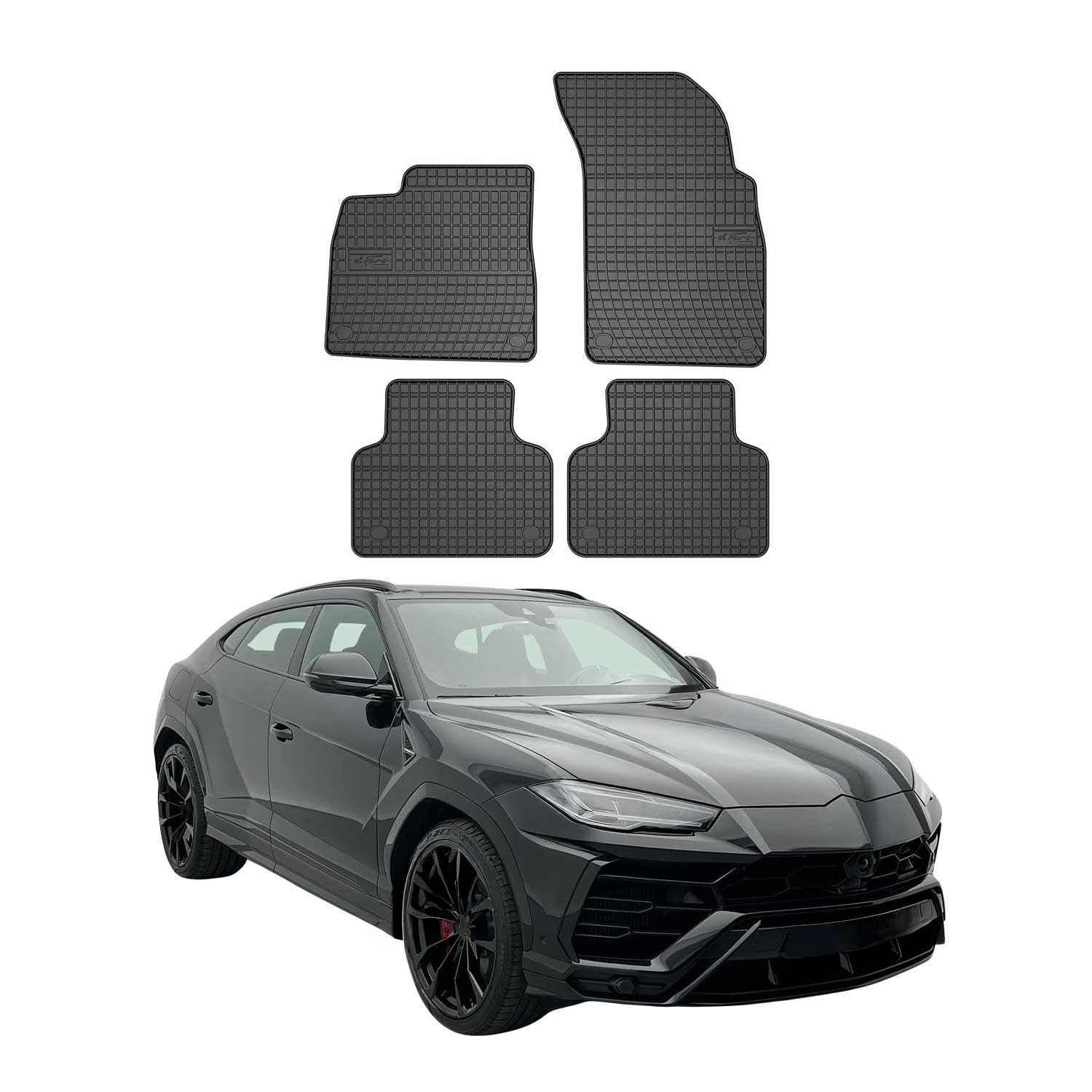 OMAC Gummi Fußmatten für Audi Q7 Q8 2015-2026 Automatten Gummi Schwarz 4tlg