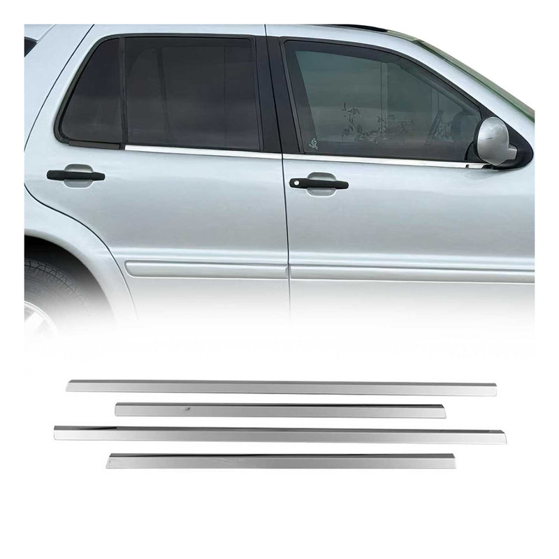 Fensterleisten Zierleisten für Mercedes ML W163 1998-2005 Edelstahl Chrom 4tlg