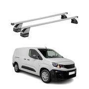 Menabo Dachträger Grundtäger für Peugeot Partner mk3 2018-2026 75kg Stahl Silber