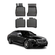 OMAC Gummi Fußmatten für Mercedes S Klasse Lang V222 X222 2014-2020 Premium 4x