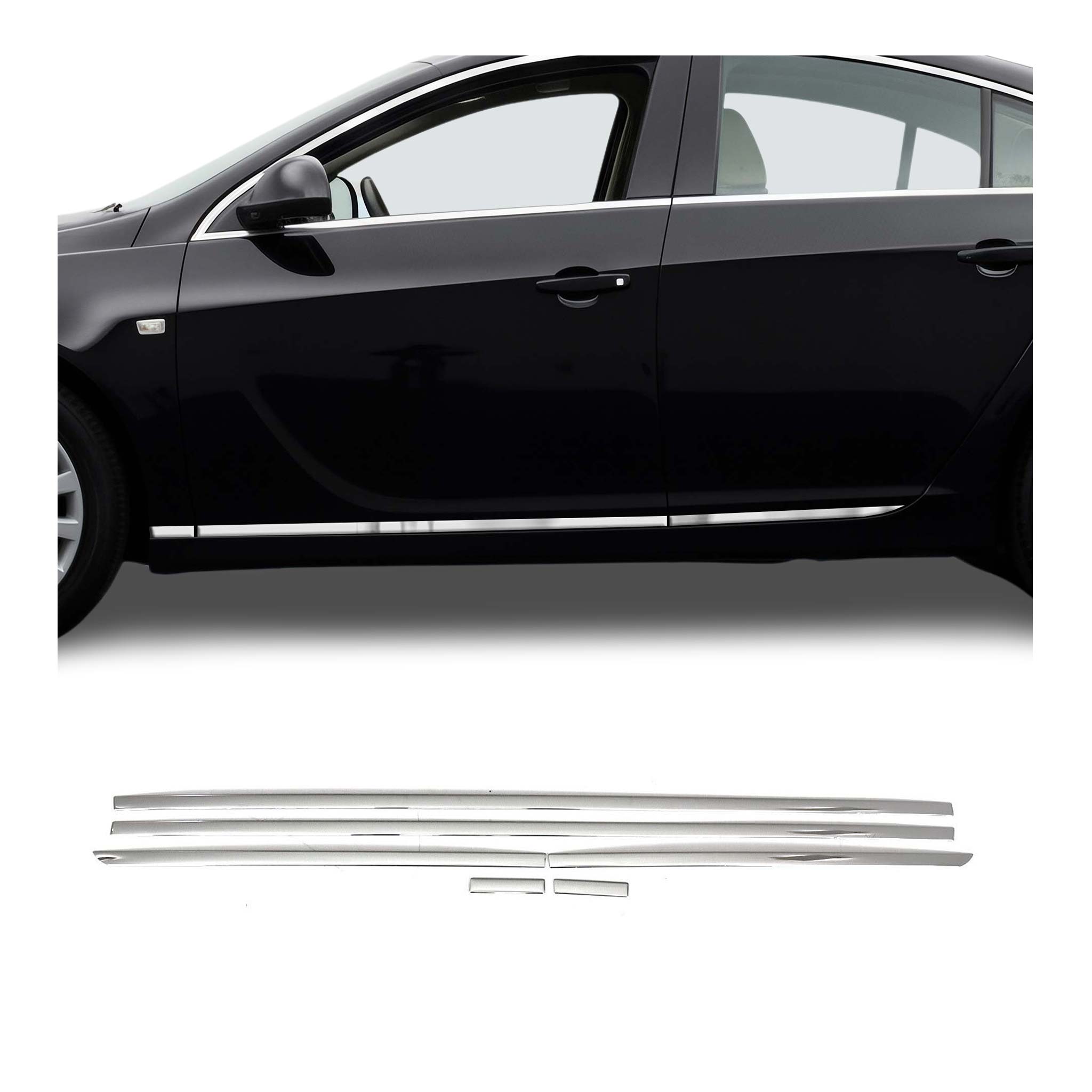 Seitentürleiste Türschutzleiste für Opel Insignia 2008-2017 Edelstahl Chrom 6x