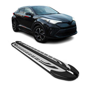 Trittbretter Seitenschweller Seitenbretter für Toyota C-HR 2016-2023 Alu Schwarz