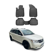 OMAC Gummimatten Fußmatten für Dodge Journey 2008-2024 TPE Automatten Schwarz 4x