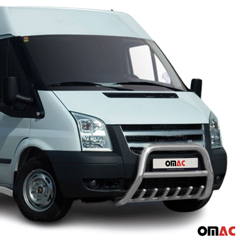 Front protection bar for Ford Transit 2006-2012 with ABE impact protection silver
