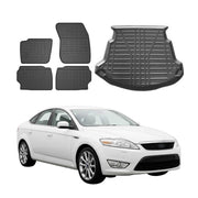 Fußmatten & Kofferraumwanne Set für Ford Mondeo mk4 Liftback 2007-14 5tür Gummi
