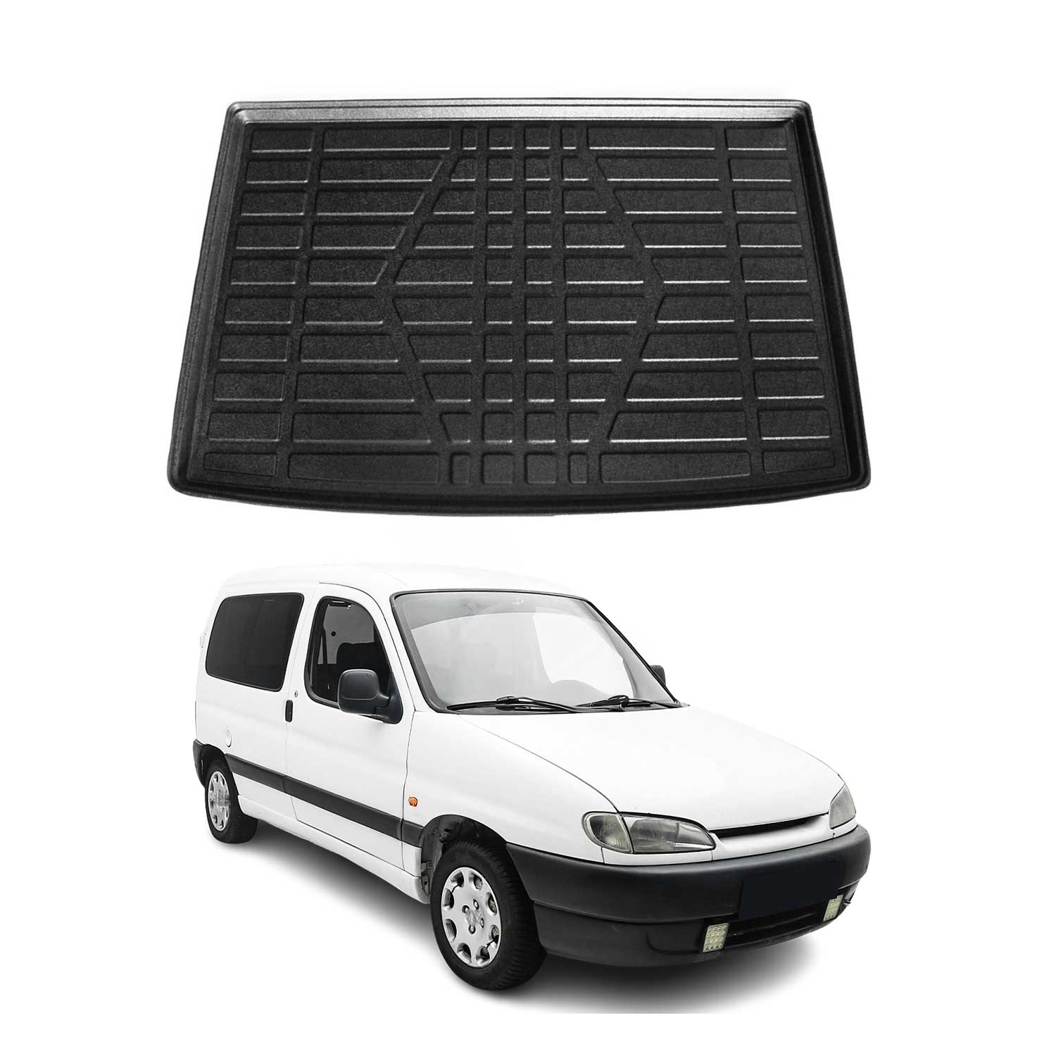 Kofferraumwanne Laderaumwanne für Peugeot Partner MVN 1996-2008 Gummi TPE