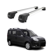Dachträger Grundträger für Fiat Doblo II 2010-2021 Aluminium 75kg Grau 2tlg