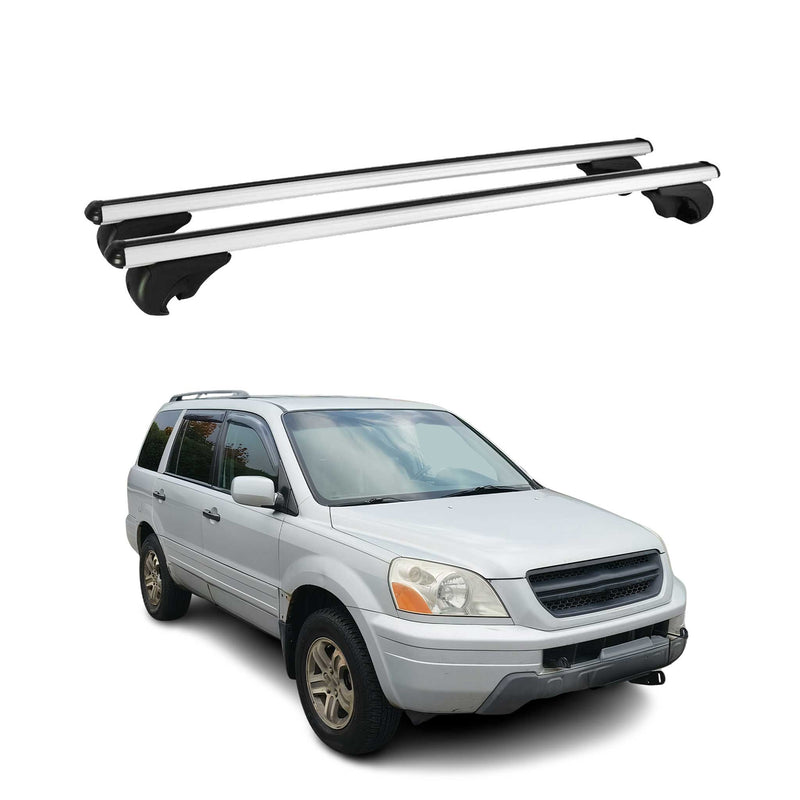Dachträger Grundtäger für Honda Pilot 2002-2015 75kg Aluminium Silber 2 tlg
