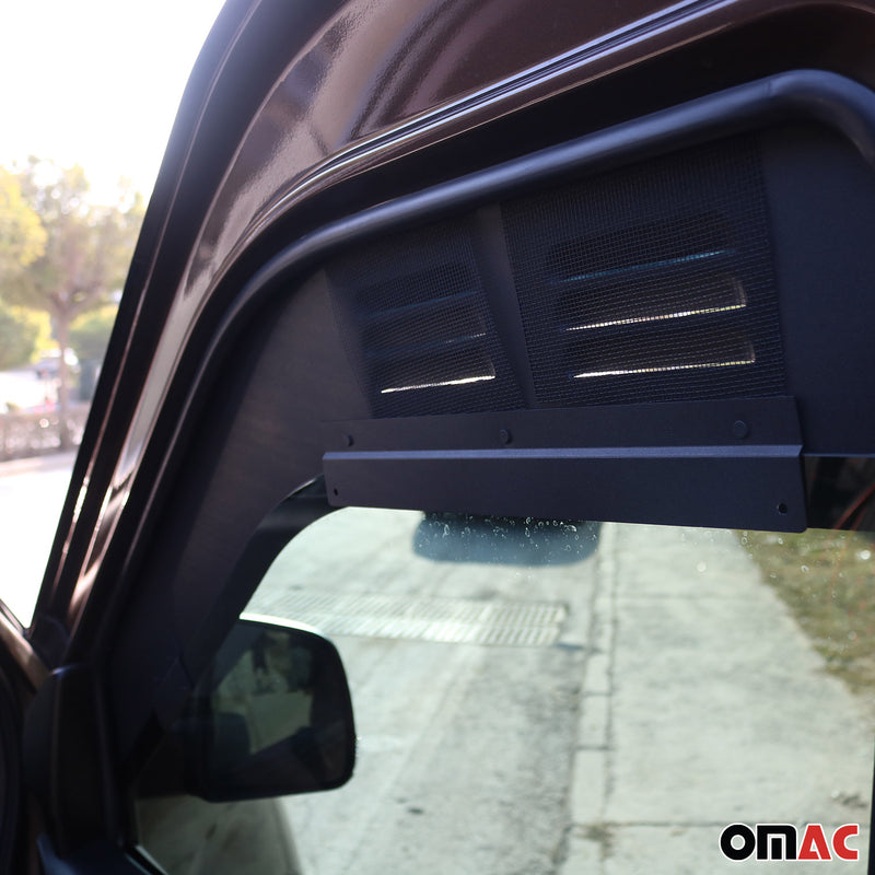 Lüftungsgitter Be & Entlüftung für Fiat Doblo 2010-2021 Aluminium Schwarz 2tlg