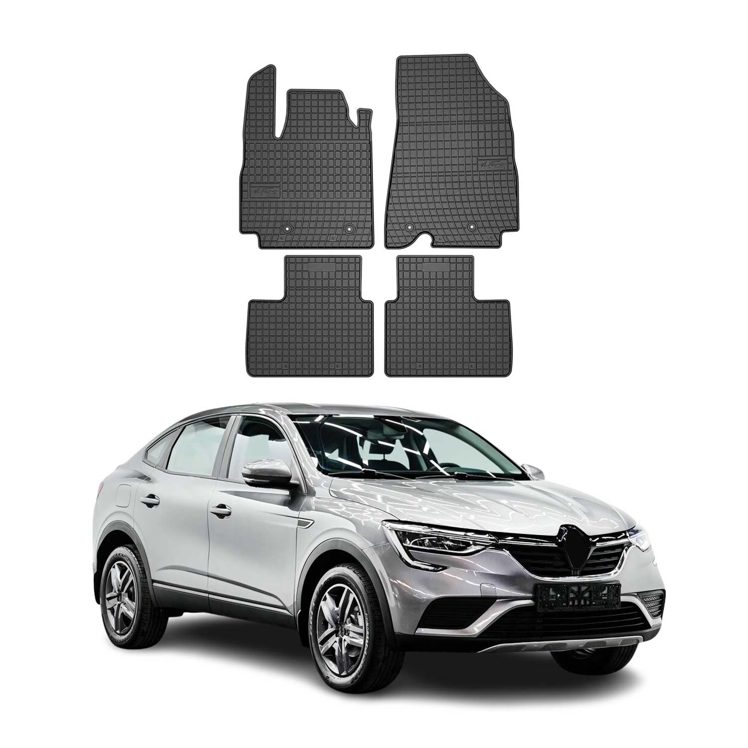 OMAC Gummi Fußmatten für Renault Arkana 2019-2026 Automatten Gummi Schwarz 4tlg