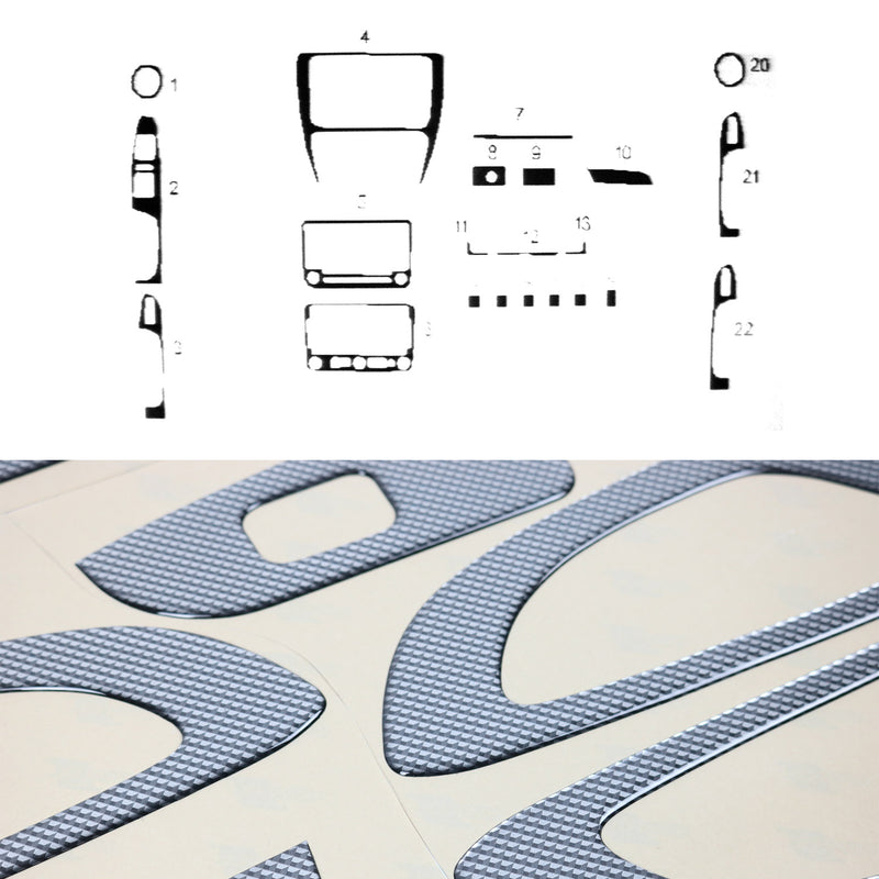 Innenraum Dekor Cockpit für VW Jetta 2010-2018 Carbon Optik 22tlg