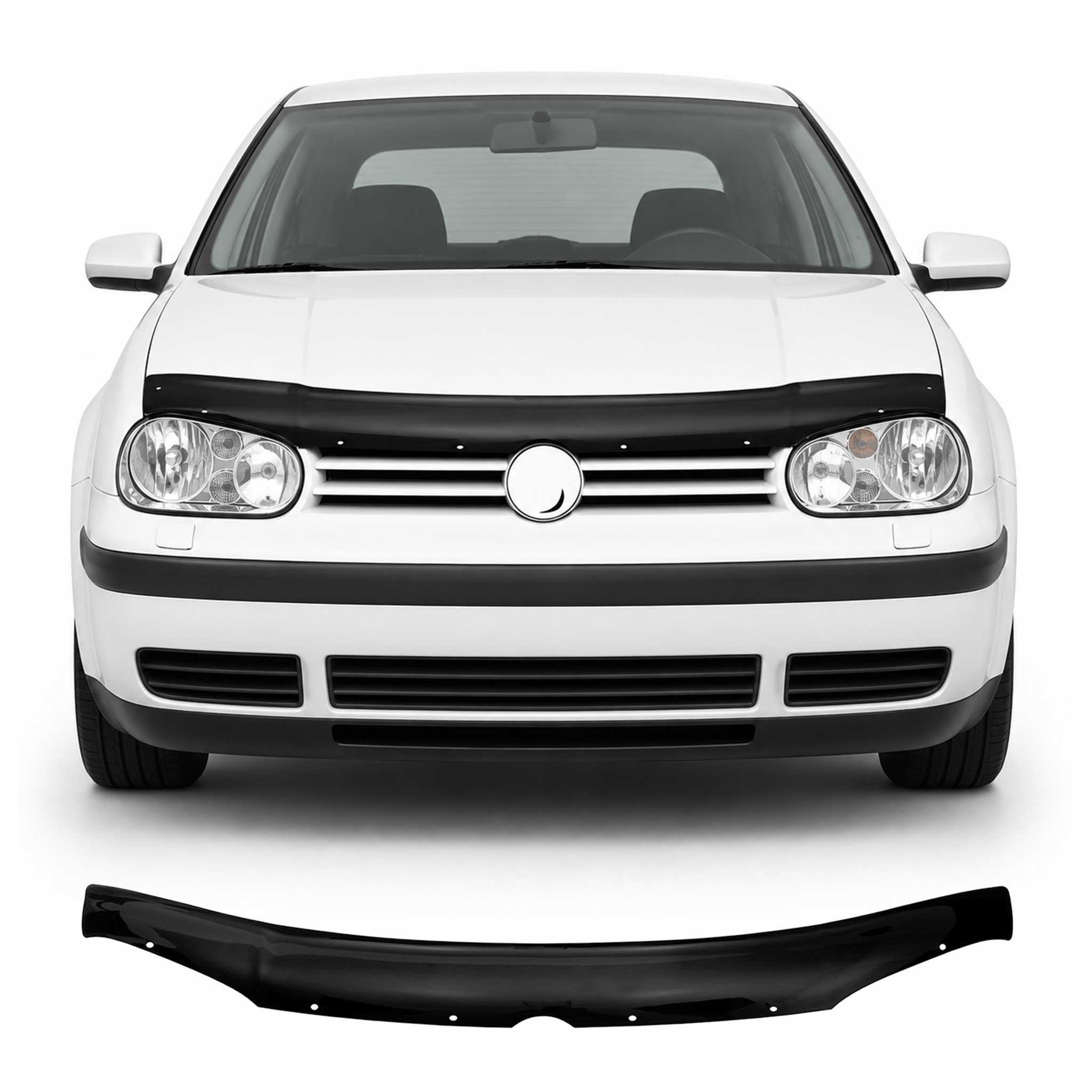 Motorhaube Deflektor Insekten Steinschlagschutz für VW Golf 1997-2006 Dunkel