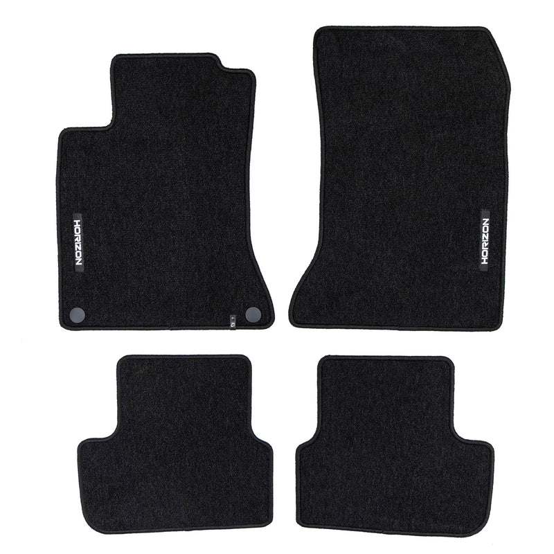 Velours Fußmatten für Mercedes-Benz A-Klasse W176 2012-2018 Schwarz 4 teile