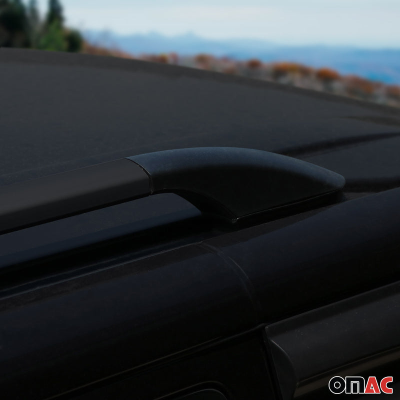 Dachreling Relingträger für Peugeot Partner 2018-2025 L2 Langer Alu Schwarz
