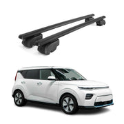 Dachträger Grundträger für Kia Soul EV 2020-2023 Aluminium Schwarz ABE 2x