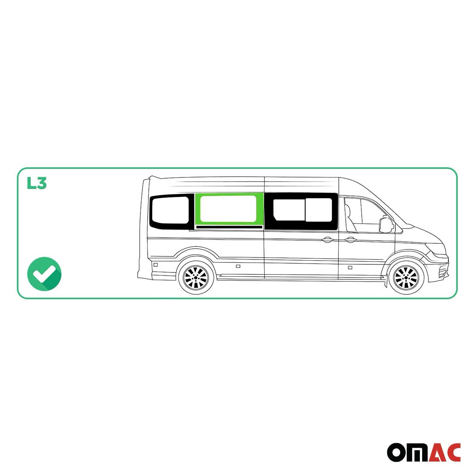 Seitenfenster Auto Fenster für VW Crafter 2017-2026 Schiebetür Rechts L3