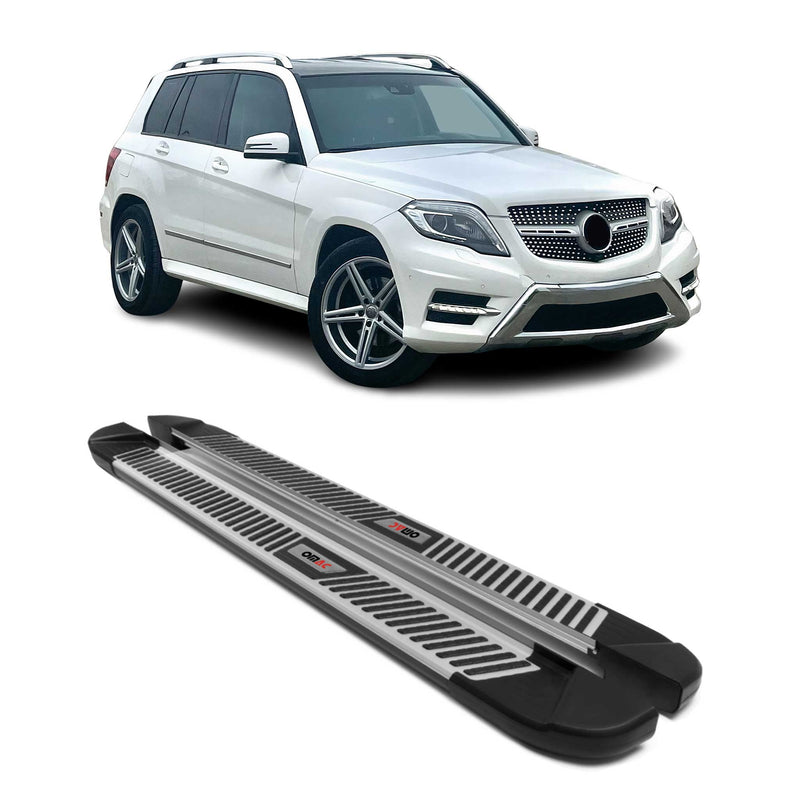 Trittbretter Seitenbretter Schweller für Mercedes GLK X204 2008-2015 Alu Schwarz