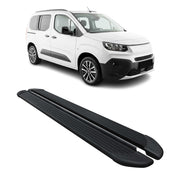 Trittbretter Seitenschweller für Fiat Doblo 2022-2026 Kombi L1 Alu Schwarz 2 tlg