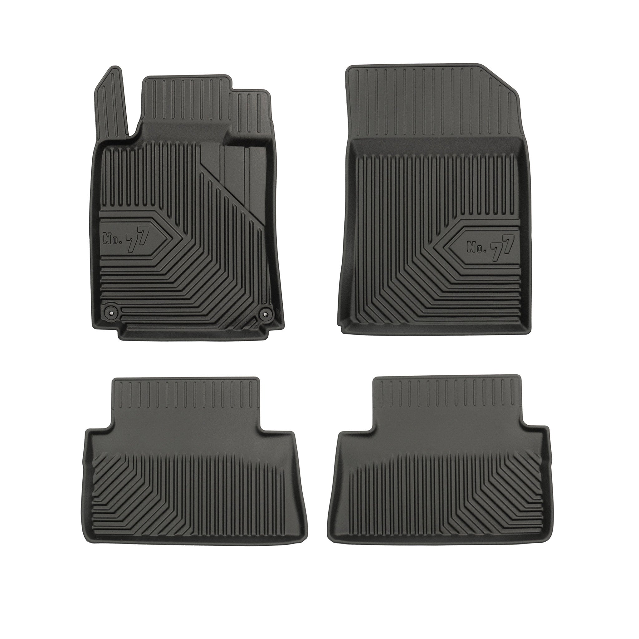 Fußmatten Gummimatten No.77 für Peugeot 508 I 2010-2018 TPE Schwarz 4 Teile