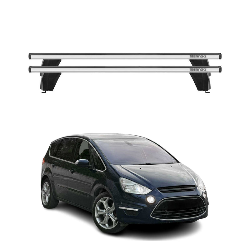Menabo Dachträger Grundtäger für Ford S-Max 2006-2014 75kg Alu Silber 2 tlg