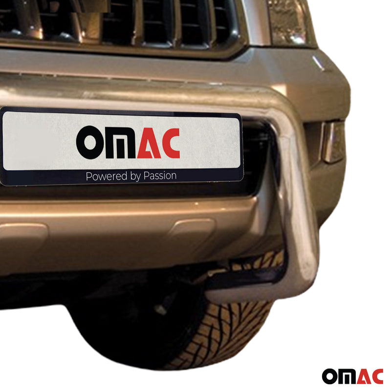 Stahl Frontbügel Frontschutzbügel für Toyota Land Cruiser 120 2003-09 ABE Silber