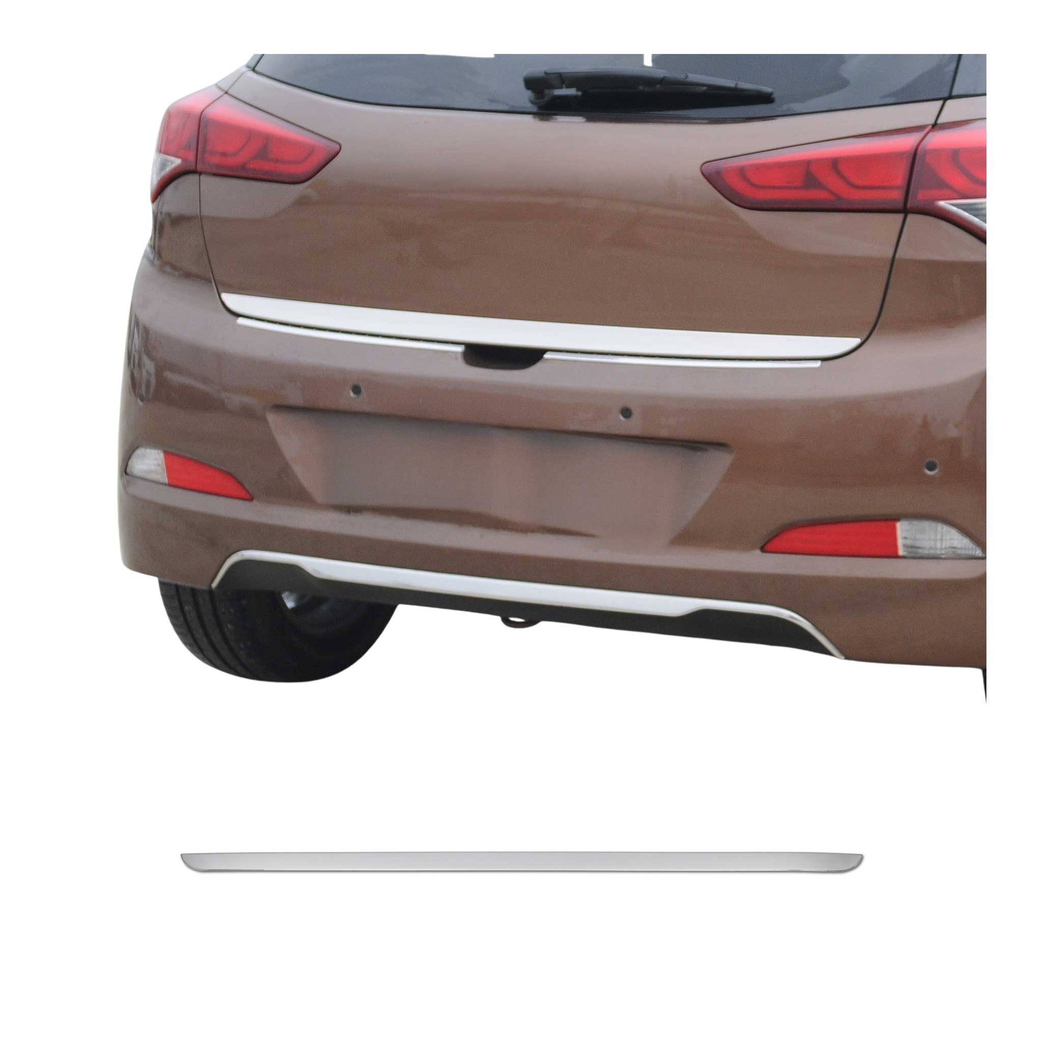 Kofferraumleiste Heckklappe Leiste für Hyundai i20 2015-2018 Edelstahl Chrom