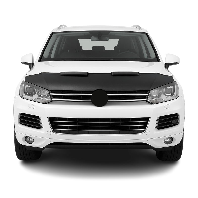 Haubenbra Steinschlagschutz Bonnet Bra für VW Touareg 2010-2015 Schwarz Halb