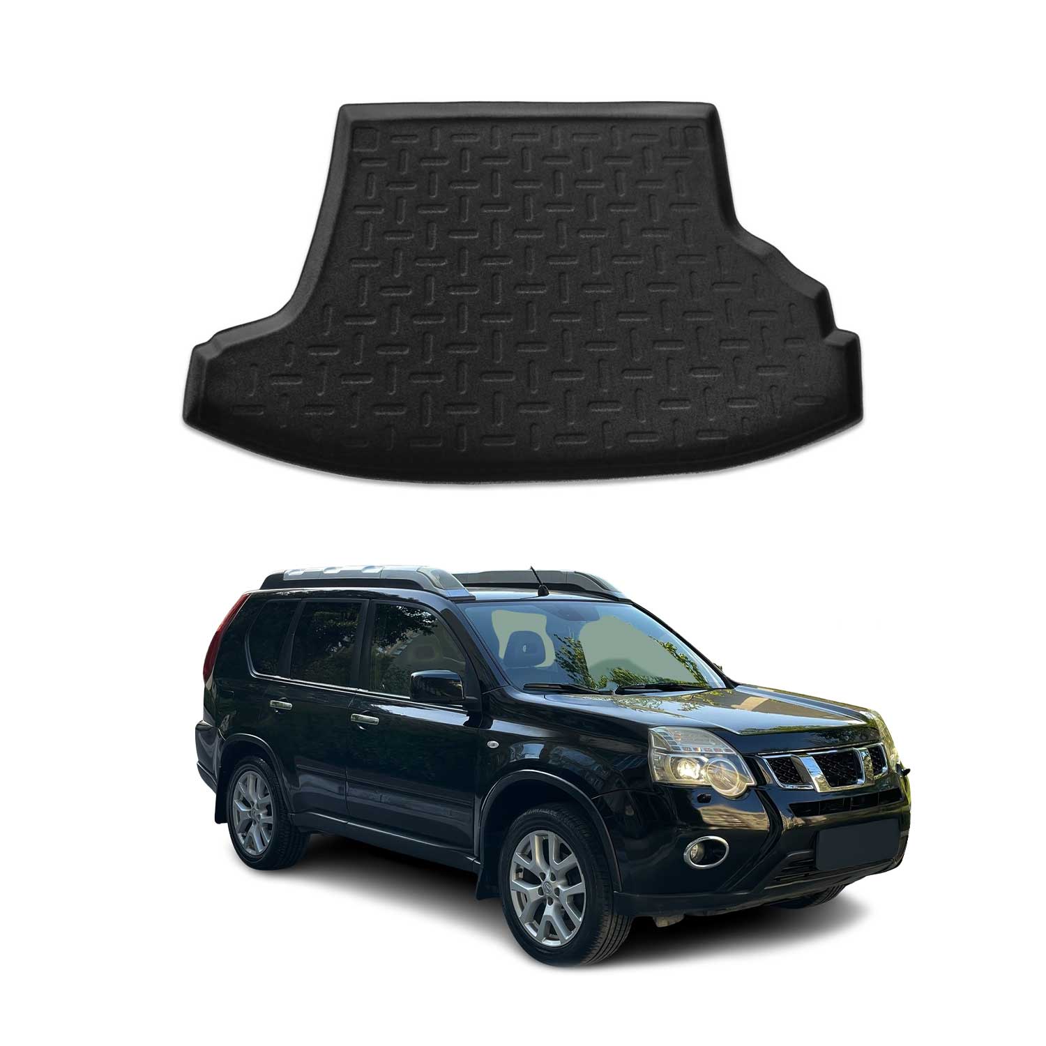 Kofferraumwanne Laderaumwanne für Nissan X-Trail 2001-2007 Gummi TPE Schwarz