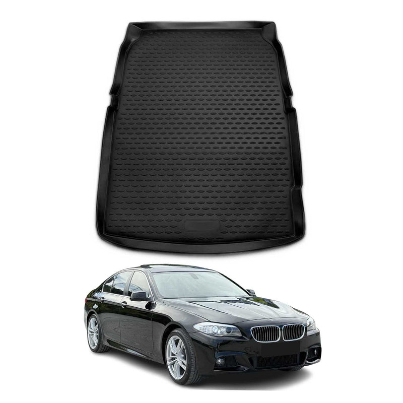 Kofferraummatte Kofferraumwanne für BMW 5er F10 2010-2017 Gummi TPE Schwarz