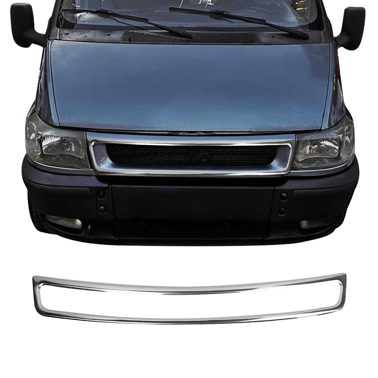 Kühlergrill Leisten Grillleisten für Ford Transit 2000-2006 Edelstahl Chrom