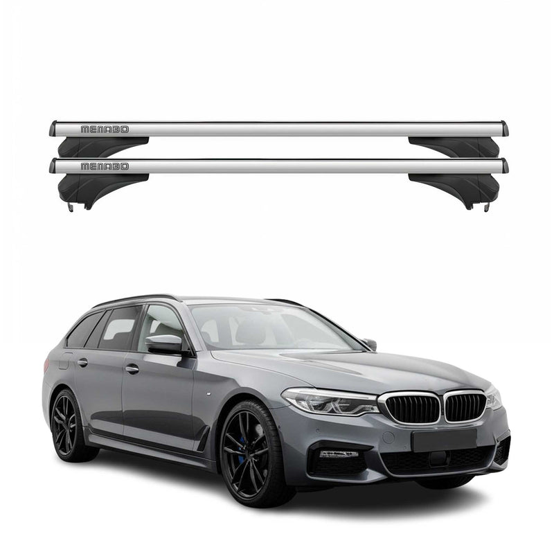 Menabo Dachträger Grundtäger für BMW 5er G31 Touring 2017-2025 Alu Silber 2 tlg